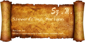 Szeverényi Mariann névjegykártya